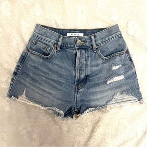 pacsun button up denim shorts